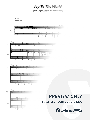Joy To The World (with "Joyful, Joyful, We Adore Thee") (Tenor Saxophone solo and Piano)