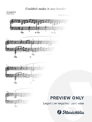 Couldn't Make It Any Harder by Julia Fyod - Sheet Music