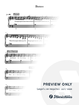 Bones - Imagine Dragons by Laiza Production - Sheet Music