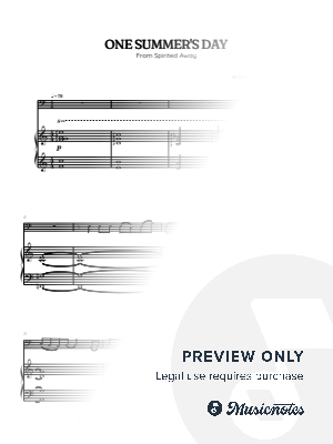 Joe Hisaishi • One Summer's Day from Spirited away | cello sheet music w/ piano accompaniment  by Benzaiten Editions - She...