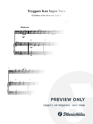 Tryggare Kan Ingen Vara (Children of the Heavenly Father) by Kaiserin Rebecca - Sheet Music