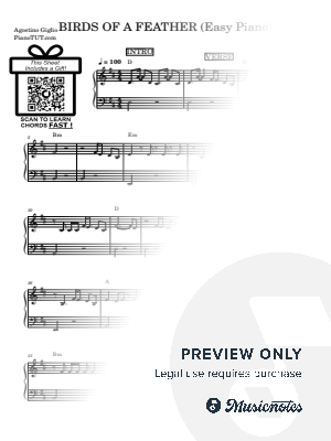 BIRDS OF A FEATHER - Billie Eilish (Easy Piano) by PianoTUT - Sheet Music