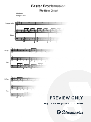 Easter Proclamation (The Risen Christ) (Bb-Trumpet solo and Piano)