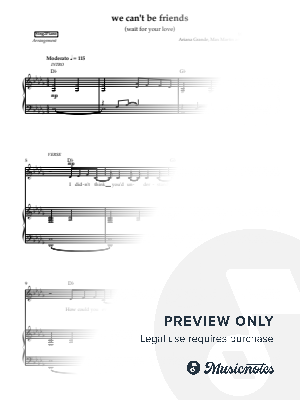 we can't be friends (wait for your love) | Lower Key