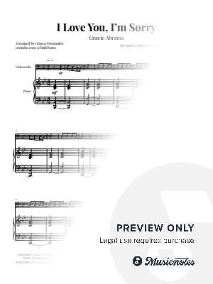 I Love You, I'm Sorry | CELLO & PIANO