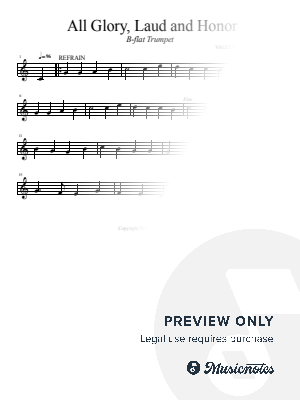 All Glory, Laud and Honor (Trumpet) by Christopher Fortin - Sheet Music