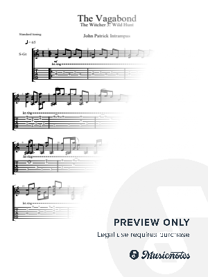 The Witcher 3 Wild Hunt - The Vagabond / Fingerstyle Guitar by John Patrick Intrampas - Sheet Music