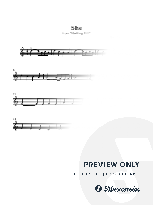 She (from Notting Hill) - violin