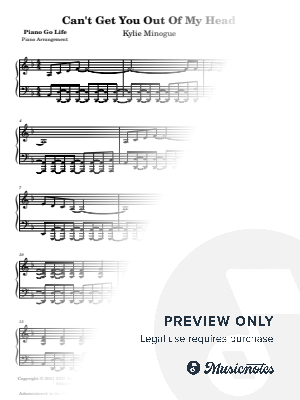 Can't Get You Out of My Head by Piano Go Life  - Sheet Music
