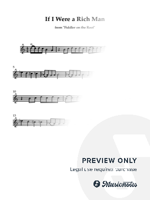 If I Were a Rich Man (Fiddler On The Roof) - violin