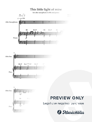 This little light of mine (alto saxophone and piano)