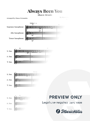 Always Been You | SAXOPHONE TRIO (SOPRANO, ALTO, TENOR)