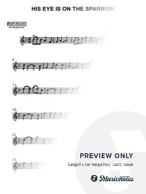 His Eye Is On The Sparrow - hymn | violin