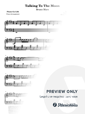 Talking To the Moon by Piano Go Life  - Sheet Music
