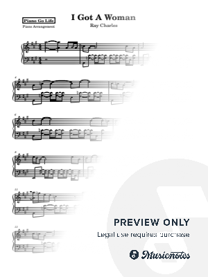 I Got a Woman by Piano Go Life  - Sheet Music