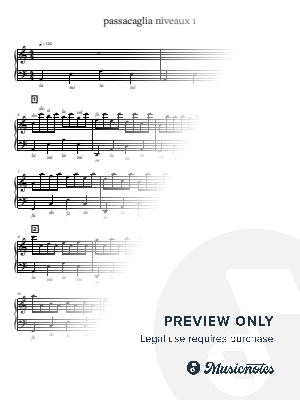 Passacaglia niveau 1 arrangement marc Denouel by denouel marc - Sheet Music