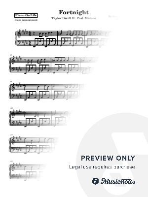 Fortnight by Piano Go Life  - Sheet Music