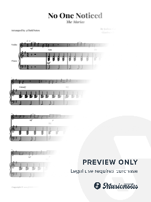 No One Noticed - The Marías | VIOLIN & PIANO