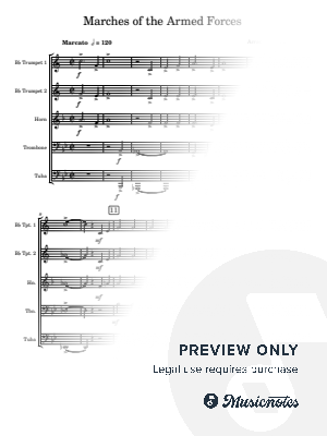 Marches Of The Armed Forces for Brass Quintet