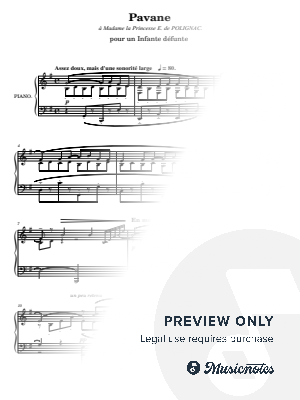 Maurice Ravel,Pavane pour une infante défunte, M.19,for Piano Solo Original