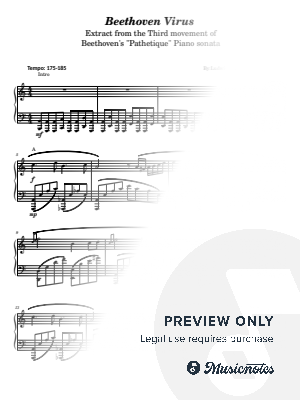 Beethoven Virus,for Piano Solo,from "Pathetique" by hotson - Sheet Music