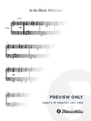 In the Bleak Midwinter (Piano Solo)