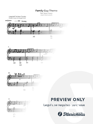 Theme from Family Guy by Harpistkt Kristan Toczko - Sheet Music