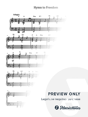 Hymn To Freedom, for Piano Solo