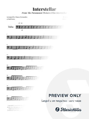 Interstellar - Main Theme | TUBA SOLO by Glauco Fernandes - Sheet Music