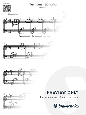 Tempest Sonata (3rd Movement) Beethoven – Level 3 – Piano Tutorial SLOW & FAST | Sheet Music PDF
