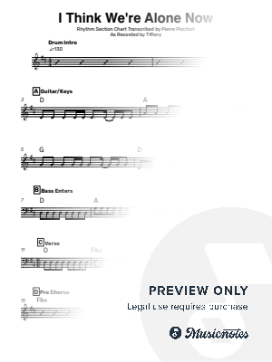 I Think We're Alone Now by Pierre Piscitelli - Sheet Music