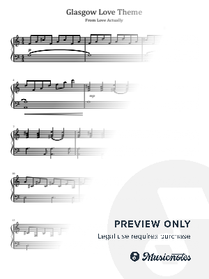 Glasgow Love Theme, from Love Actually, for Piano Solo