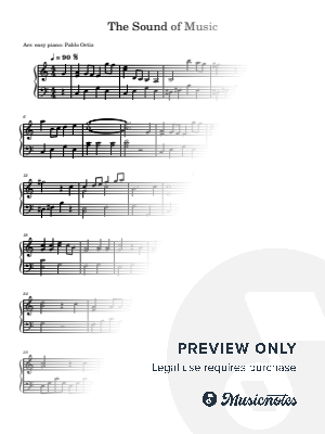 The sound of music main theme for easy piano by Pablo Ortiz - Sheet Music