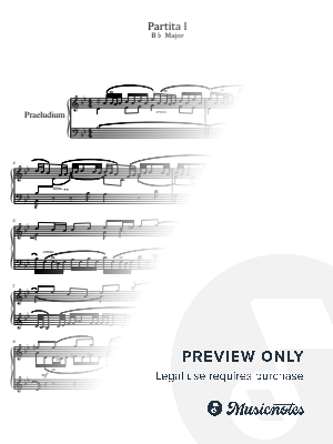 J.S.Bach, Partita No.1 In B Flat Major, BWV 825, for Piano Solo Original Complete