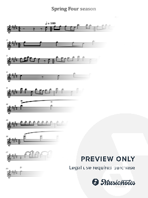 Vivaldi, Spring Four seasons, for Violin Solo