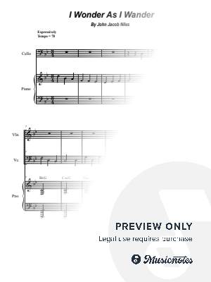 I Wonder As I Wander (Duet for Violin and Cello)