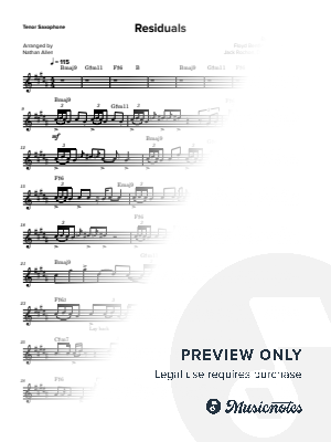 Residuals for Tenor Saxophone