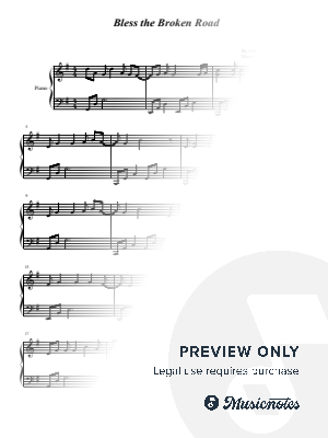 Bless The Broken Road, in G Major, for Piano Solo, Rascal Flatts by hotson - Sheet Music