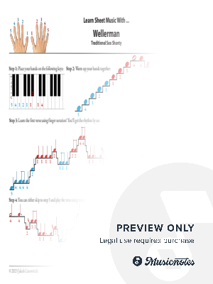 WELLERMAN (Traditional sea shanty) - Finger notation / Step notation / Real Notation - Level: Beginner (1/5)