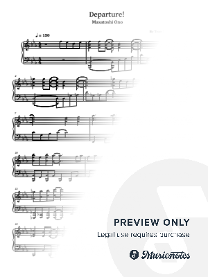Departure! Masatoshi Ono, for Piano Solo by hotson - Sheet Music