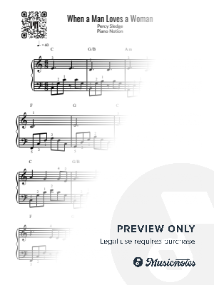 When a Man Loves a Woman, Percy Sledge (Easy Piano)