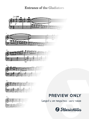 Entrance of the Gladiators by Christina Petrando - Sheet Music