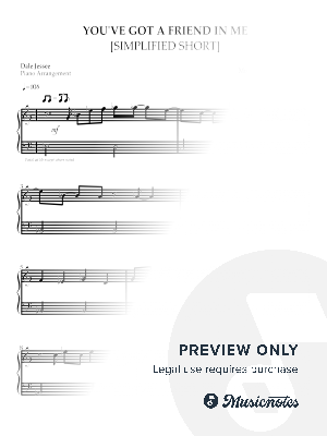 You've Got a Friend in Me [Simplified Short] by Dale Jessee - Sheet Music