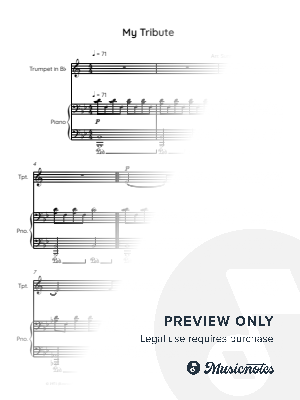 My Tribute by Matthew Pyeon - Sheet Music