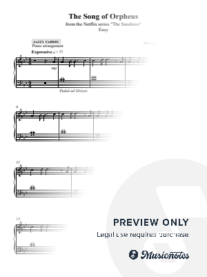 The Song of Orpheus (Easy) by Jazzy Fabbry - Sheet Music