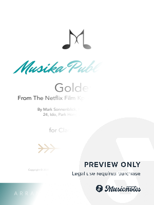 Golden | Kpop Demon Hunters | Clarinet Quartet by Kate Agioritis - Sheet Music