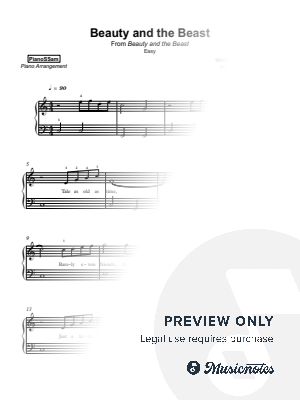 Beauty and the Beast [easy] by PianoSSam - Sheet Music