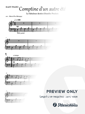 Comptine d'un autre été : L'après midi by Marie-Ève Mainguy - Sheet Music