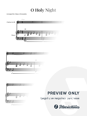 O Holy Night | Bb CLARINET & PIANO (with Chords)