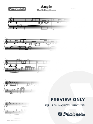 Angie by Piano Go Life  - Sheet Music
